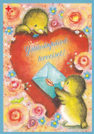 Postal Stationery - Chicks - Heart - Letter - Valentine's Day - Red Cross 2003 - Suomi Finland - Postage Paid - Ganzsachen
