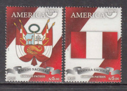 2010 Peru Upaep Coat Of Arms Flags  Complete Set Of 2 MNH - Peru