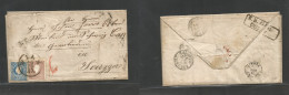 Austria. 1859 (20 Dec) Wien - Switzerland, Canton Graubinden (24 Dec) Via Zurich - Chur Reverse Transited EL With Text M - Autres & Non Classés