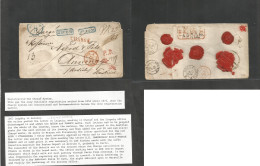 Austria. 1863 (11 Nov) Liesig - France, Annonay (15 Nov) Registered Franco Cash Paid Blue Depart Cds Cachets Three Red " - Andere & Zonder Classificatie