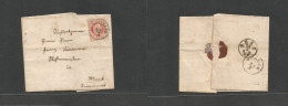 Austria. 1869 (23 March) St. Gothard - Mureck (25 March) Via Graz. Single Fkd EL, Tied Cds, Reverse Transited. Very Nice - Other & Unclassified
