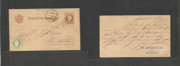 Austria - Stationery. 1881 (18 June) Freiheit (Konisberg) 6g Czech Rep - Wintethur, Switzerland (20 June) 2kr Brow + 3kr - Sonstige & Ohne Zuordnung