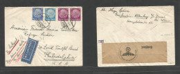 Austria - Xx. 1940 (3 March) German Nazi Occup. Wien - USA, Philadelphia. Addressed To Refugees Section, At 1,25 Mark Ra - Other & Unclassified