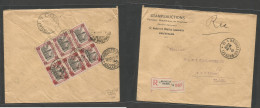 Belgium - Xx. 1929 (15 Oct) Bruxelles - Coo, Egeo, Italian Adriatic (24 Oct) Via Brindisi. Reverse Registered Multifkd E - Otros & Sin Clasificación