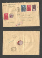 Belgium - Xx. 1930 (28 Aug) Bruxelles - Gold Coast, Accra (16 Sept) Registered Multifkd Comercial Envelope At 4,50 Fr Ra - Autres & Non Classés