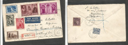 Belgium - Xx. 1939 (27 July) Bruxelles 2 - New Zealand, Wellington Via Sydney (7 Aug) Registered Multifkd Front And Reve - Sonstige & Ohne Zuordnung