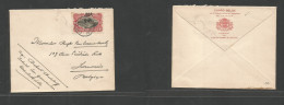 Belgian Congo. 1923 (5 Aug) Elisabethville - Belgium, Congo. Official Katanga. Gov Printed Envelope, Fkd Single 30c / 0, - Autres & Non Classés