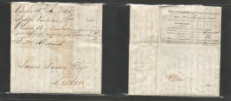 Brazil - Stampless. 1825 (15 Jan) Bahia - Portugal, Lisboa (12 March) EL With Text With Mns Forwarding Agent On Reverse - Other & Unclassified