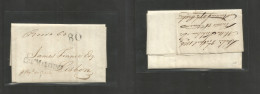 Brazil - Stampless. 1826 (8 Apr) Bahia - Portugal, Lisbon (26 June) EL With Text Endorsed "per Paquete De Ceara" Stline - Altri & Non Classificati