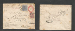 Brazil -Stationary. 1894 (29 Aug) RJ - Austria, Wien (19 Sept) Registered AR. Multifkd 10rs Red Stat Env + 2 Adtls Tied - Otros & Sin Clasificación