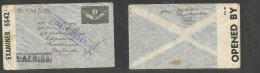Brazil - Xx. 1942 (6 Oct) RJ - England - Edgware, Mdx. Single 400rs Air Fkd Env, British Caribbe Trinidad Censorship + A - Other & Unclassified