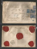 Bulgaria. 1888 (14 March) Roushtouk - Belgium, Bruxelles (28 March) Registered Multifkd Env As "Papiers San Valeur" Bear - Altri & Non Classificati