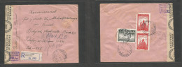 Bulgaria. 1944 (28 Jan) Knicanin - Belgrade (30 Jan) Registered Reverse Multifkd Envelope, Depart Bilingual Tied German - Sonstige & Ohne Zuordnung