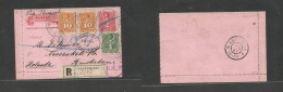 Chile - Stationery. 1897 (12 Aug) Valp - Netherlands, Amsterdam (20 Sept) Via Liverpool - London. Registered 2c Red Stat - Chili