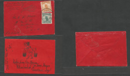 China - Xx. 1912 (Oct) Newchang, Kiangsi - USA, Urbana, Ill, Unsealed Red Pm Rate Fkd Env At 4c Rate, Tied Cds Contains - Other & Unclassified