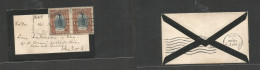 Costa Rica. 1908 (Aug) San Jose - USA, NYC. Via Chicago (!!) (Sept 2) Small Unsealed Fkd Env At 2c Rate, Tied Slogan Cac - Costa Rica