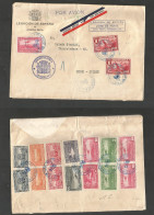 Costa Rica. 1935 (17 Aug) Spain Consular Mail. San Jose - Switzerland, Bern. Multifkd Air Envelope On Front And Reverse, - Costa Rica