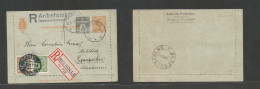 Denmark. 1920 (22 Nov) Svebolle - Romania Szaszsebes (2 Dec) Registered Multifkd Doble Print Stationary Lettersheet At 4 - Altri & Non Classificati