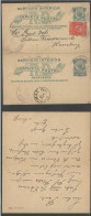 Dominican Rep. 1893 (20 April) Puerto Plata - Germany, Hamburg 1c Green Stat Internal Doble Stat Card + Adtl, Used On Wa - Dominikanische Rep.