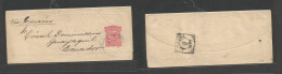 Dominican Rep. 1896 (Dec) Santo Domingo - Ecuador, Guayaquil Via Curaçao, Dutch West Indes (23 Dec) 2c Red Stat Complete - Dominican Republic