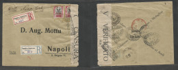 Dominican Rep. 1917 (Aug) Espaillat (!!) - Italy, Napoli (25 Sept) Via Puerto Plata - NYC. 1915 Ovptd Multifkd Env At 10 - República Dominicana