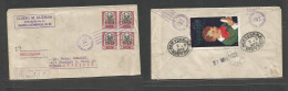 Dominican Rep. 1921 (19 Febr) 1915 Ovptd Issue. Santo Domingo - Austria, Wien (22 March) Comercial Multifkd Env 5c Block - República Dominicana