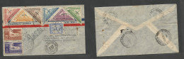 Ecuador. 1936 (20 Oct) Quito - Argentina, Bahia Blanca (29 Oct) Via Buenos Aires. Registered Air Multifkd Envelope Usage - Ecuador