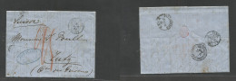 Egypt. 1861 (6 Sept) Alexandria - Switzerland, Zutz (16 Sept) Via Basel - Chur. Stampless EL With Text, Depart French PO - Andere & Zonder Classificatie