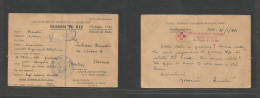 Egypt. 1941 (16 Jan) WWII Egypt. Italian POW Mail Postage Free Card, Egypt + Italian Censor Cachets, Adressed To Parma, - Other & Unclassified