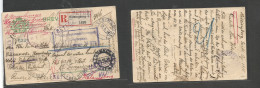 Finland. 1916 (13 May) Halsinborg - Rusian Asia Via Sweden, Stockholm. POW Mail, Tobolike Gubernat. Registered FM + Vari - Sonstige & Ohne Zuordnung