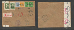 Finland. 1943 (17 April) KARELIA Ovptd. Annuksetlima - Netherlands, Gouda (30 April) Registered Air Multifkd Depart + Na - Sonstige & Ohne Zuordnung