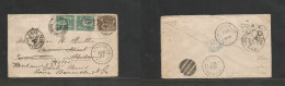 France. 1877 (14 Aug) Type I. Stamps. Dreppe - USA, Pha, PA, Station 6 (27 Aug) Sage Issue Multifkd Env, Tied Cds + Fwde - Other & Unclassified