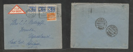 France - Xx. 1934 (12 March) Paris - Nyassaland, Zomba, S. Africa (24 March) Air Multifkd Env. Peace Piegon, At 4,65fr R - Altri & Non Classificati