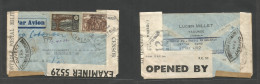 Frc - Cameroun. 1942 (15 June) Yaounde - London, UK. Multifkd Air Envelope Including Ovptd 27.3.40 Issue, Tied Cds Via C - Other & Unclassified