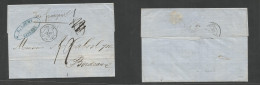 Frc - Guiana. 1869 (31 Dec) Cayenne - France, Bordeaux (30 Jan 70) EL With Text, Depart "Col Fr / C / Nº1" Octogonal + M - Autres & Non Classés