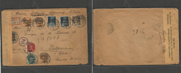Germany. 1920 (11 Aug) Bayern Chemnitz - Chile, Valp (21 Sept) Registered Multifkd Divisa Control Censored Envelope. Arr - Other & Unclassified