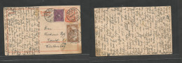 Germany 1921-4. 1922 (5 July) Reply Half 40m Orange Stat Card PROPER Usage Back To Germany, Switzerland, Bern - Korntal, - Other & Unclassified