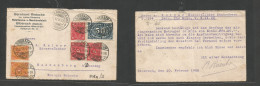 Germany 1921-4. 1923 (10 Feb) Biberach - Switzerland, Hackenberg, Thurgau (12 Feb). Comercial Inflation Multifkd Card At - Otros & Sin Clasificación