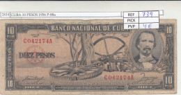 BILLETE CUBA 10 PESOS 1956 P-88a - Other - America