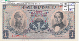 BILLETE COLOMBIA 1 PESO DE ORO 1963 P-404b.3 - Sonstige – Amerika