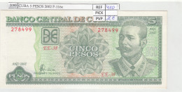 BILLETE CUBA 5 PESOS 2002 P-116e - Other - America