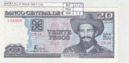 BILLETE CUBA 20 PESOS 1998 P-118a - Sonstige – Amerika