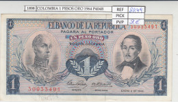 BILLETE COLOMBIA 1 PESOS ORO 1964 P-404b.5 N01898 - Altri – America