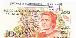 BILLETE BRASIL 100 CRUZEIROS 1990 P-228 N01891 - Autres - Amérique