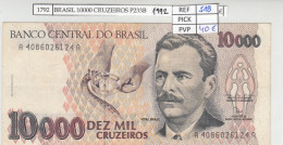 BILLETE BRASIL 10.000 CRUZEIROS 1792 P-233b N01792 - Autres - Amérique