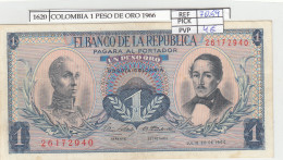 BILLETE COLOMBIA 1 PESO DE ORO 1966 P-404d.1 N01620 - Other - America