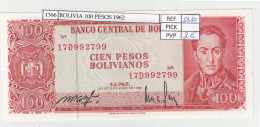 BILLETE BOLIVIA 100 PESOS 1962 P-163a.14 N01366 - Autres - Amérique