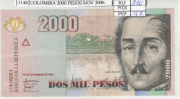 BILLETE COLOMBIA 2.000 PESOS NOV 2006 P-457e N01148 - Otros – América