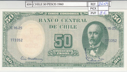 BILLETE CHILE 50 PESOS 1960 P-126b.1 - Autres - Amérique