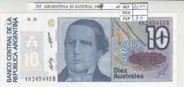 BILLETE ARGENTINA 10 AUSTRAL 1987 P-325b - Altri – America